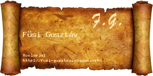 Füsi Gusztáv névjegykártya