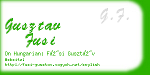 gusztav fusi business card